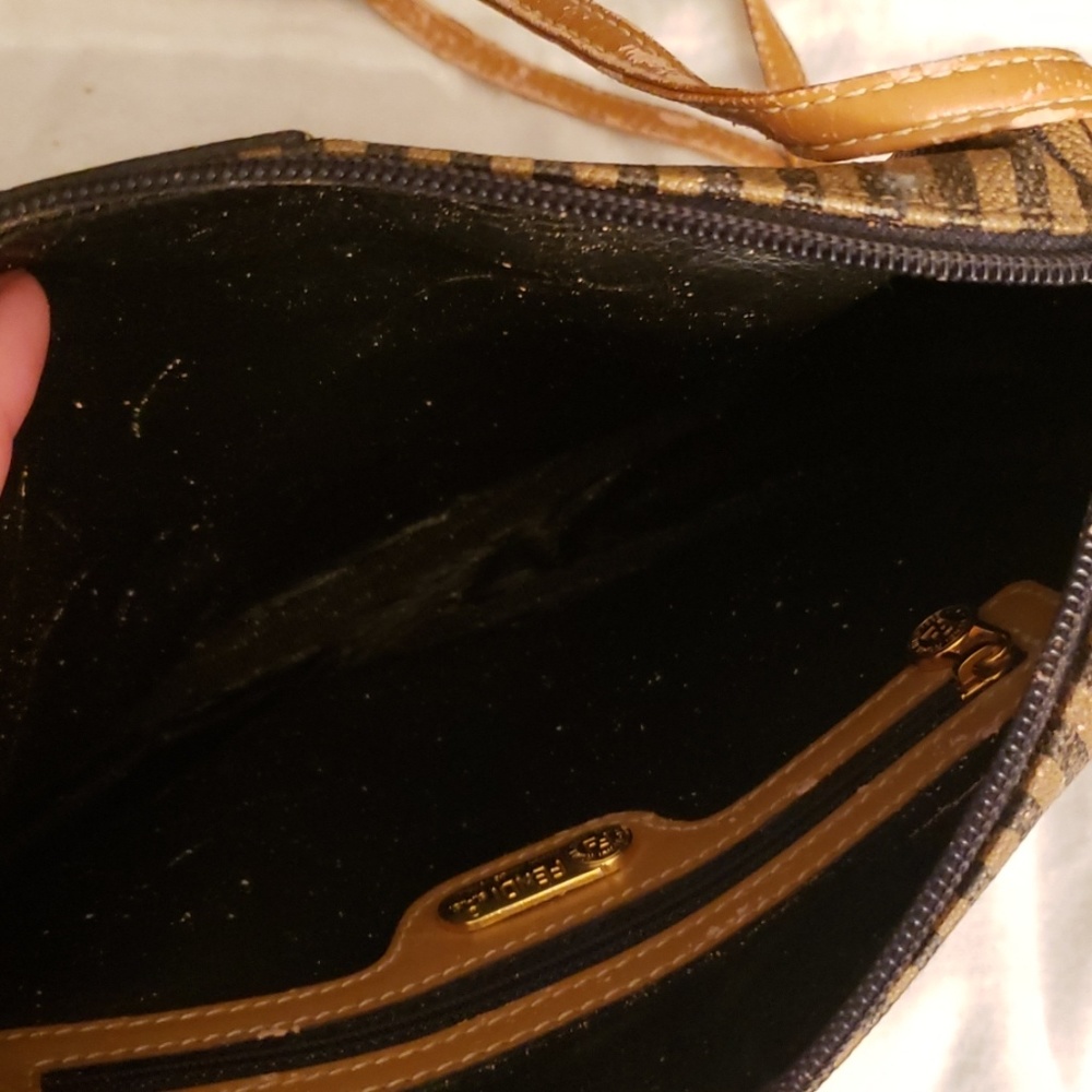 Fendi Vintage Crossbody Purse Striped Authentic - Picture 7 of 8